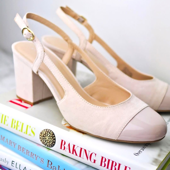 Kelly and Katie Pep Toe Slingback Pumps - Picture 1 of 15